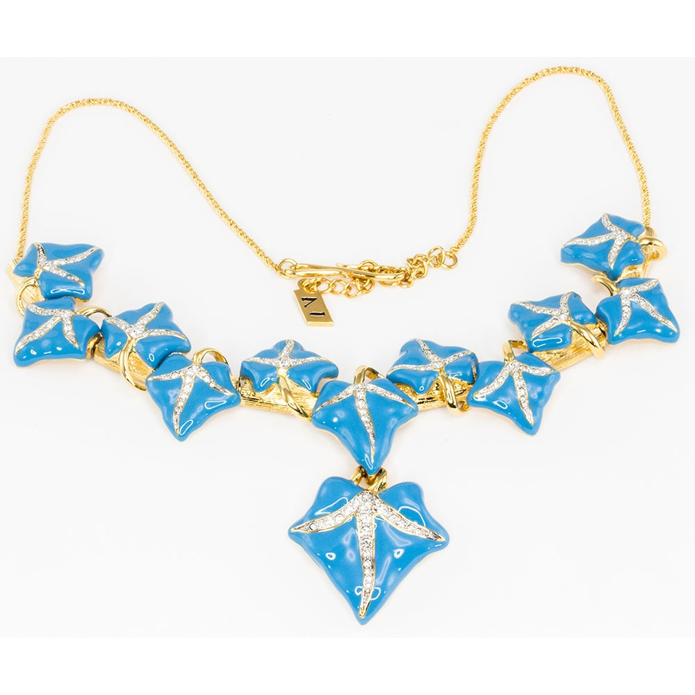 Blue Ivy Leaf Necklace