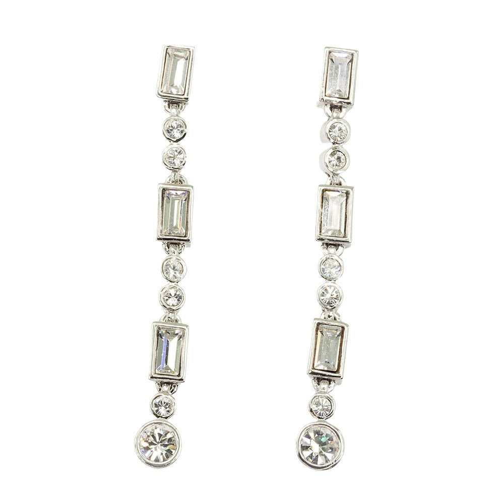 Crystal Fringe Tiara Earrings