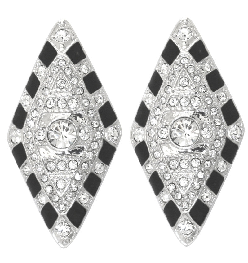 Crystal Lozenge Earrings