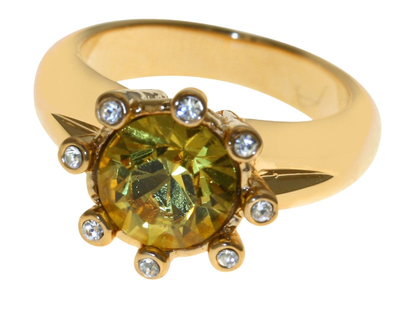 Eight-Star Citrine Crystal Ring