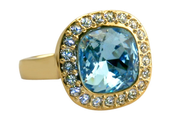 English Blue Crystal Ring