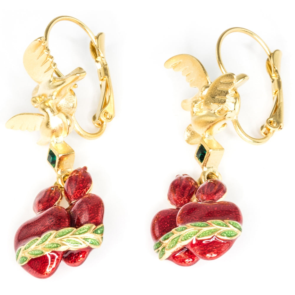 Flaming Heart Earrings