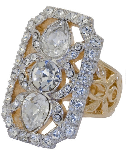 French Crystal Classic Ring