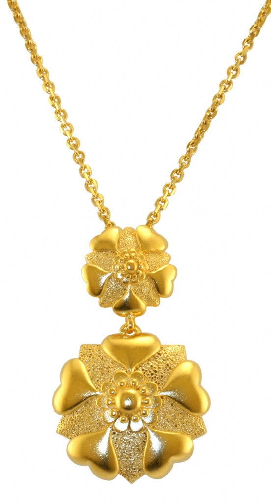 Gold Rosette Pendant