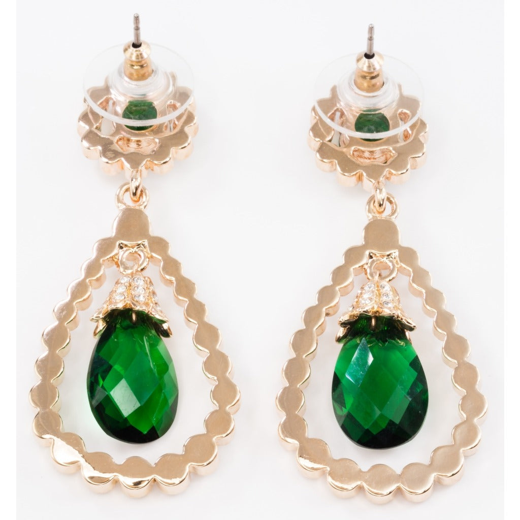Grand Jewelled Vert Earrings