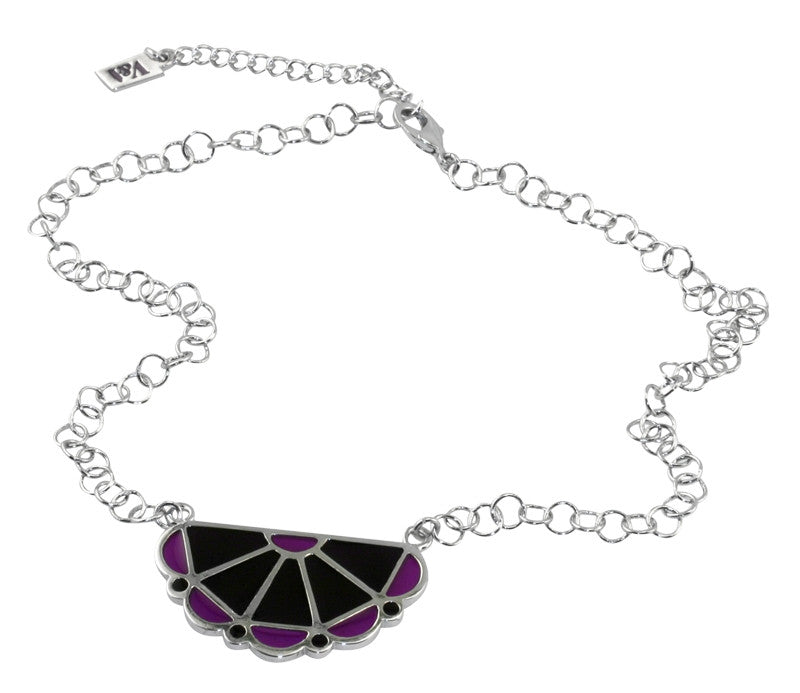 Lattice Necklace Purple