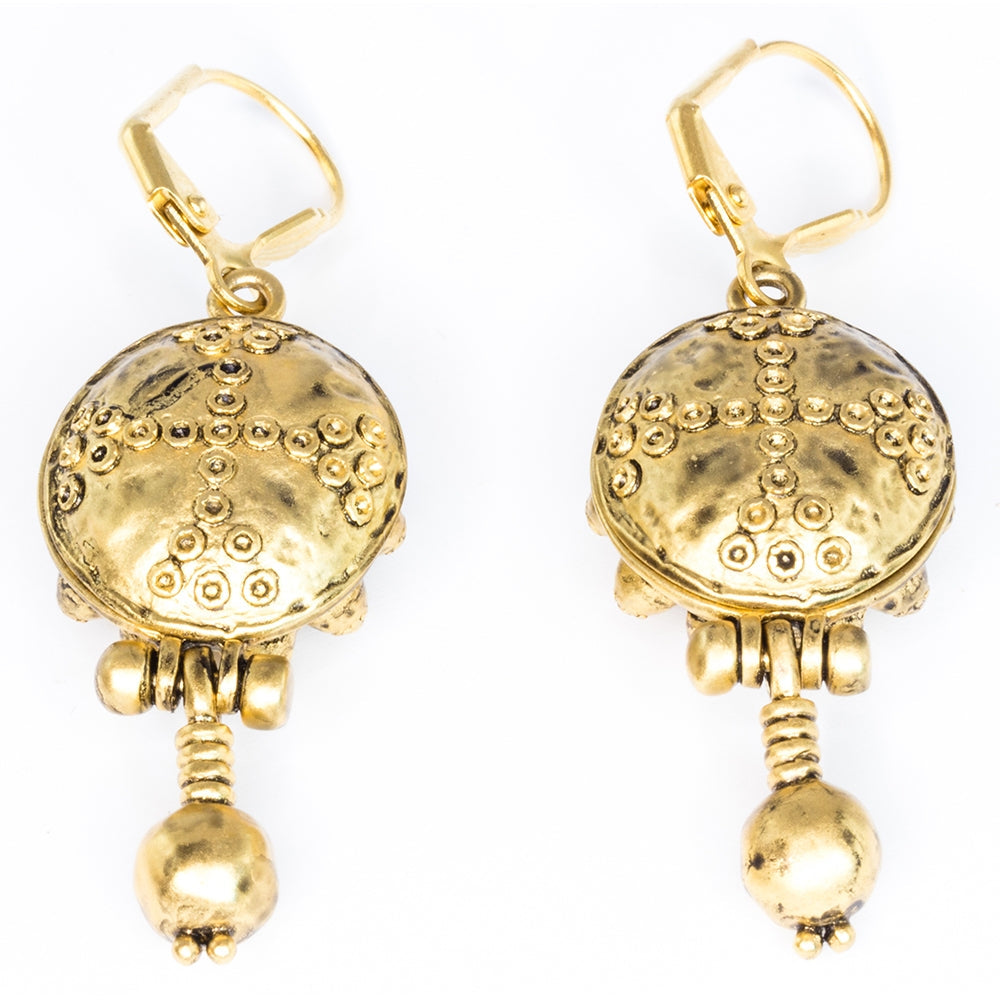 Lombardy Earrings (Red Siam Stone)