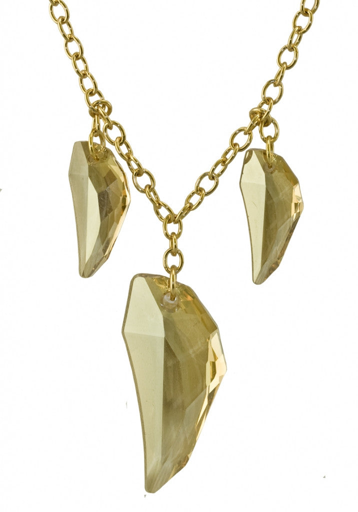 Origins Clear Crystal Claw Necklace