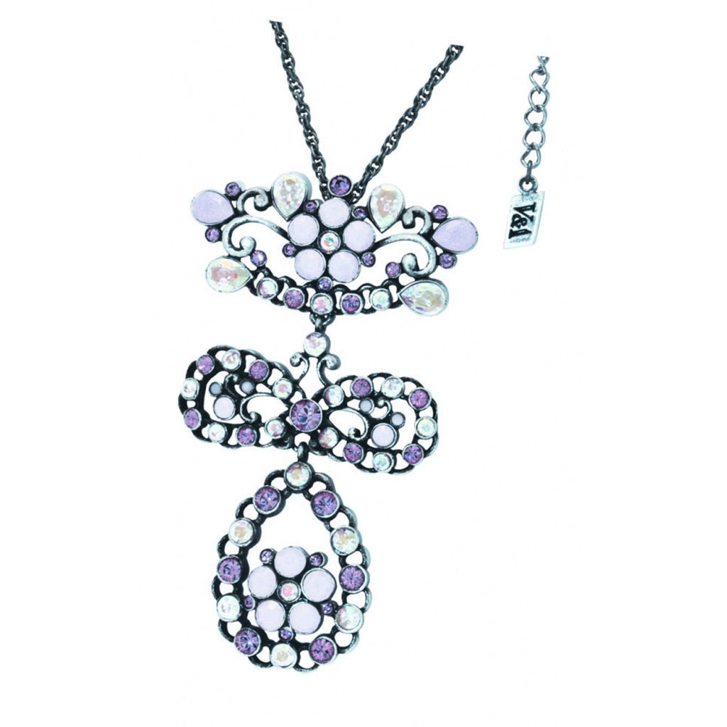 Pink Garland Droplet Pendant
