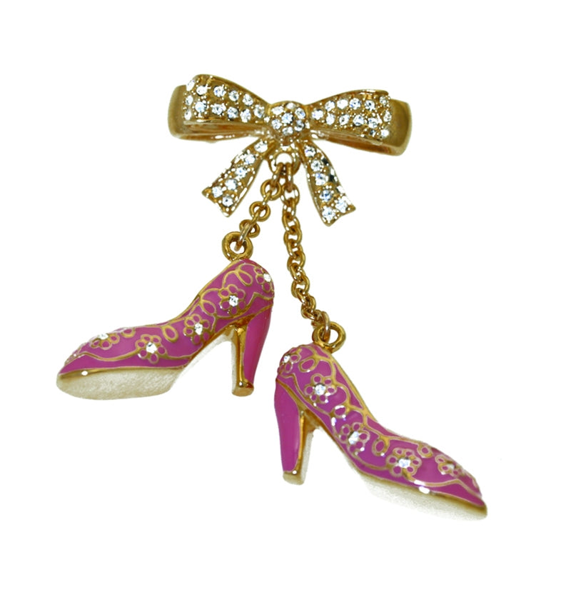 Pink Shoe Charm Brooch - TimeLine Gifts