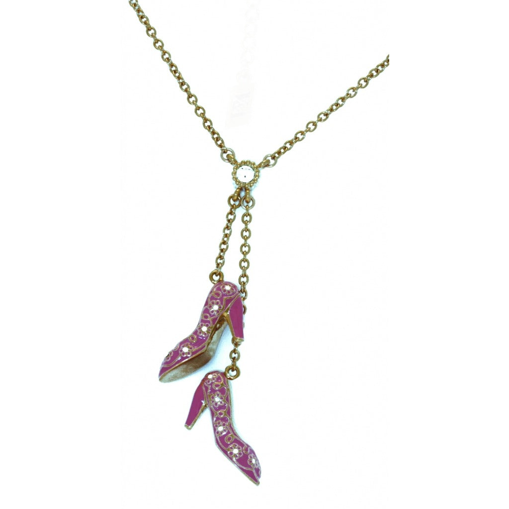 Pink Shoe Charm Necklace