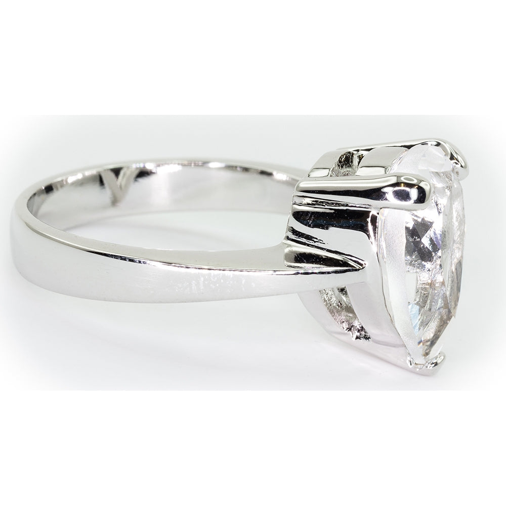 Queen Victoria's Clear Crystal Collet Drop Ring