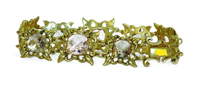 Rose-Cut Jewelled Gold-Plated Bracelet
