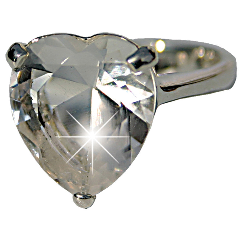 Rose Heart Silver-toned Ring