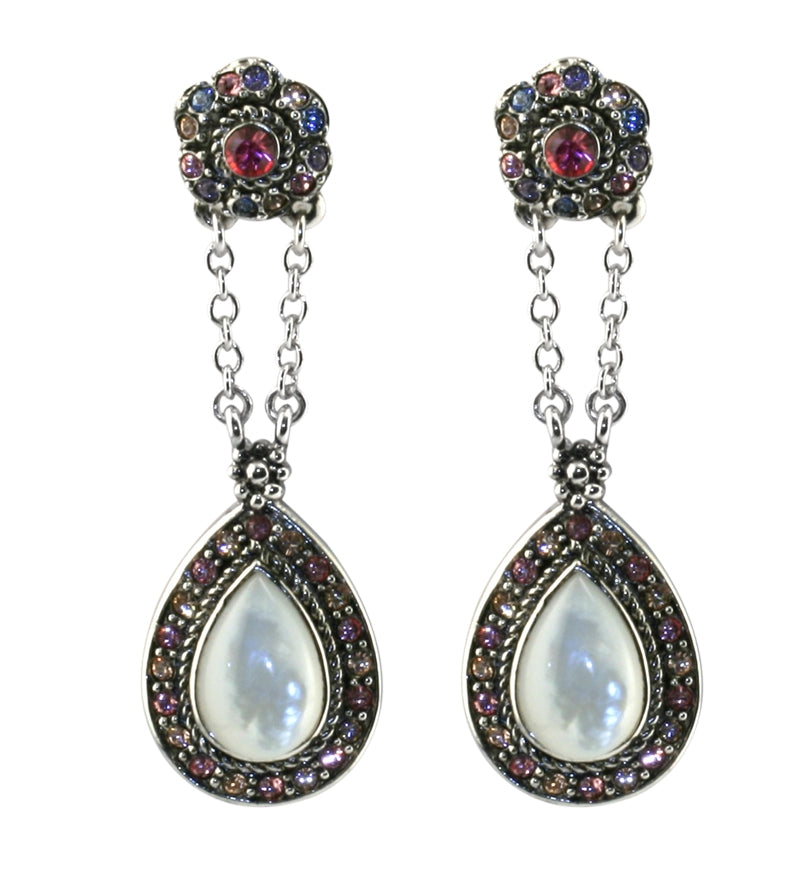 Rose and Pearl Earrings