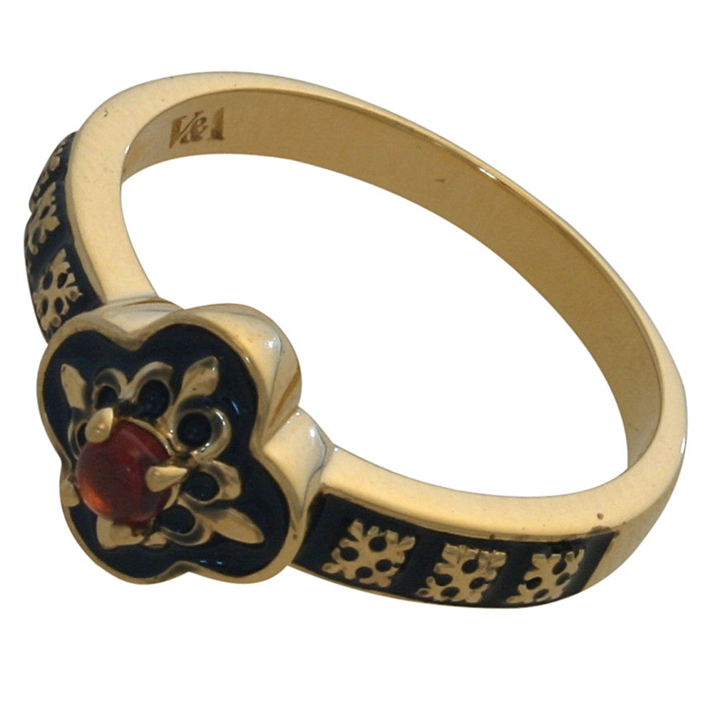 Silver Pugin Style Medieval Ring