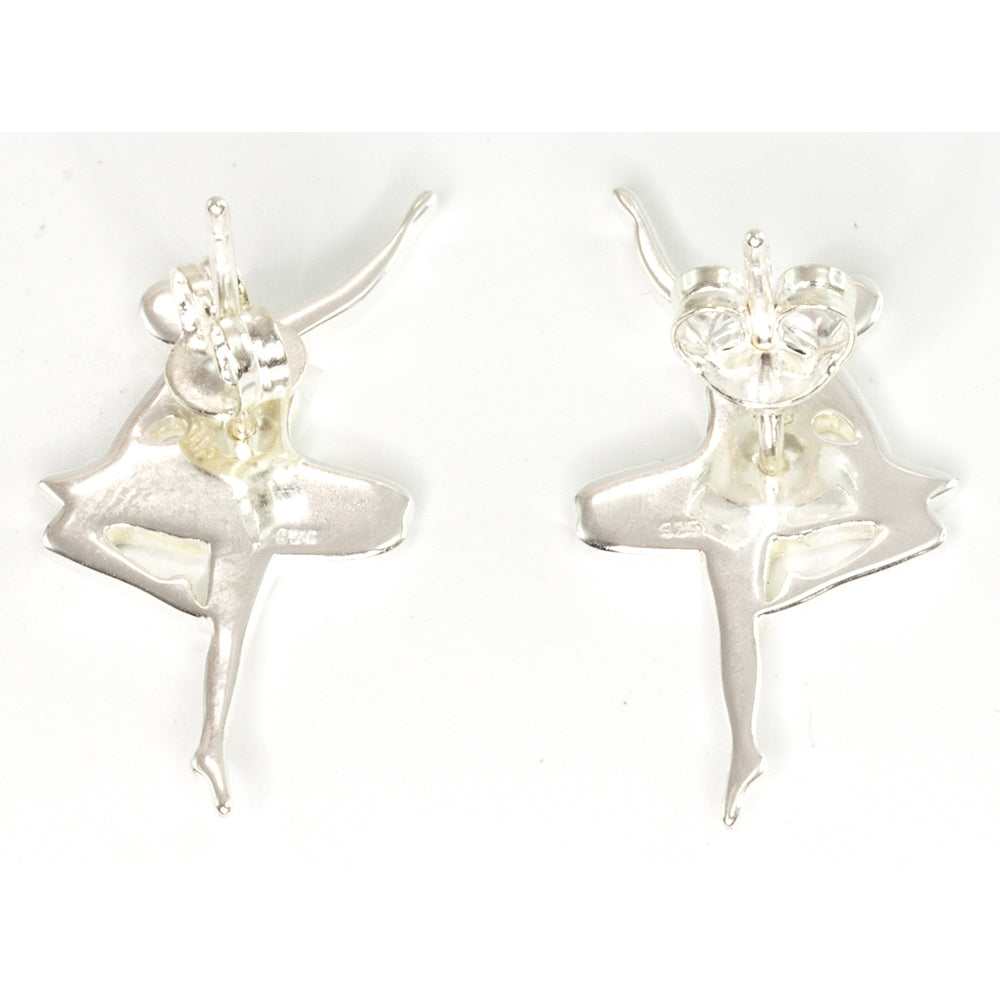 Sterling Silver Ballerina Pirouette Earrings