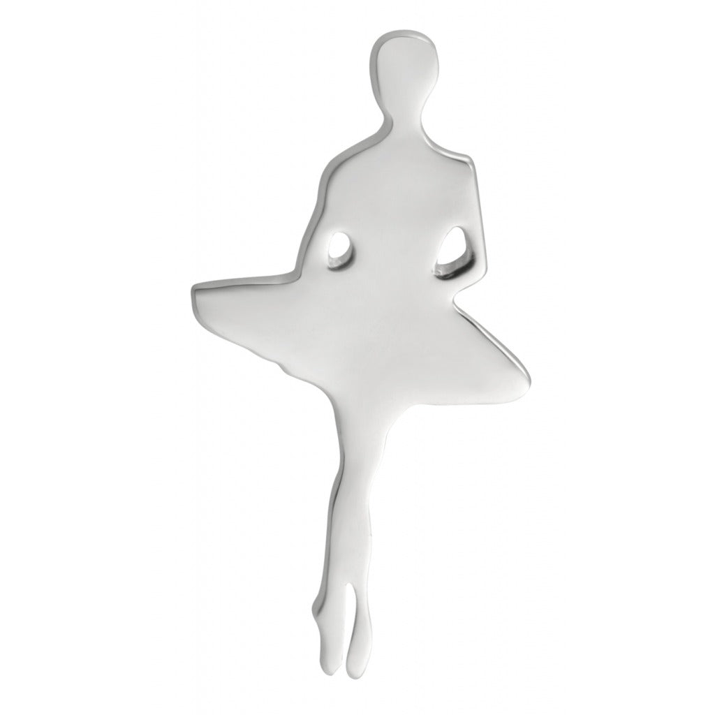 Sterling Silver Ballerina Releve Pin Badge