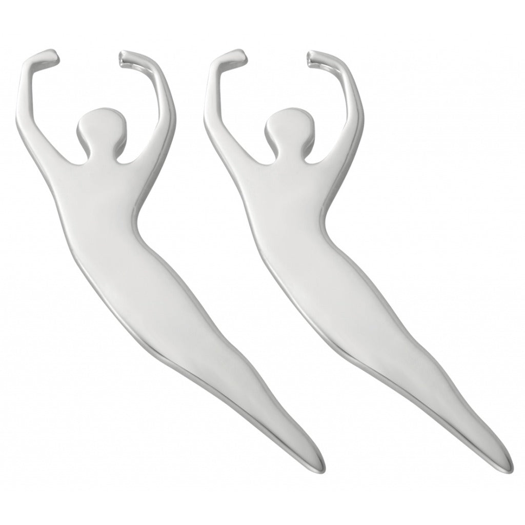 Sterling Silver Male Ballet Dance 5th Pas de Poisson Earrings