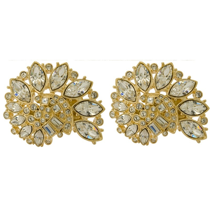 Treasures of the Earth Crystal Gold Plated Earrings