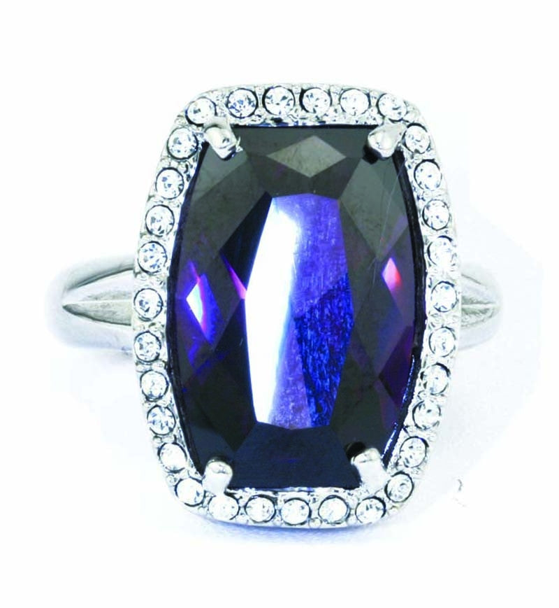 Violet Crystal Ring