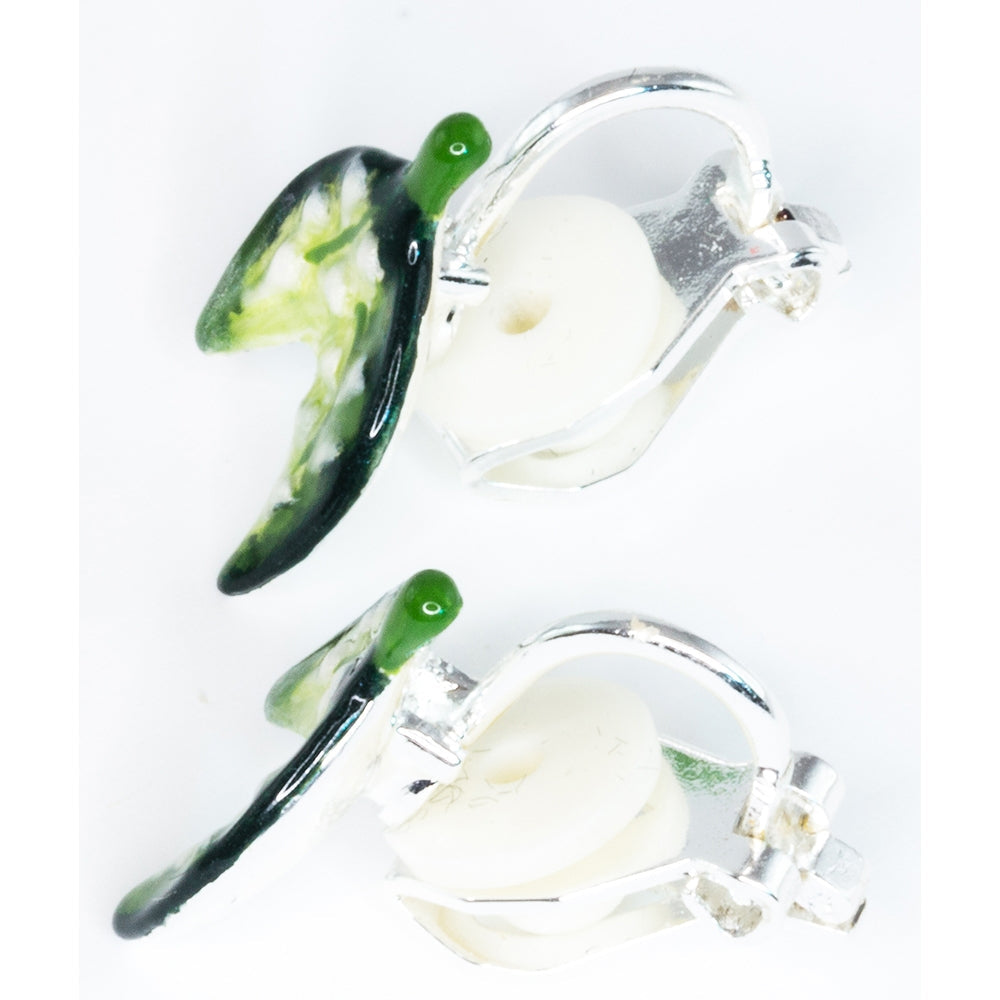 May Lily of the Valley Small Clip-on Earrings